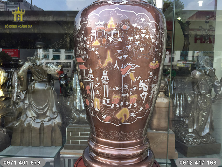 lọ lộc b&igrave;nh tam kh&iacute; 66cm